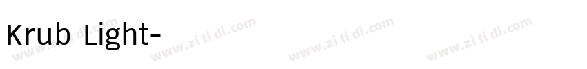 Krub Light字体转换
